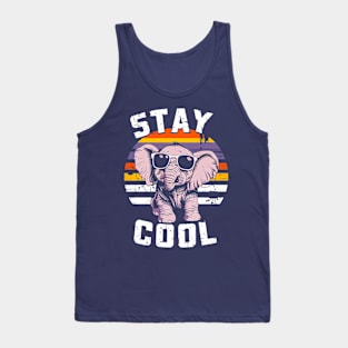 Stay Cool Funny elephant animal lover Tank Top